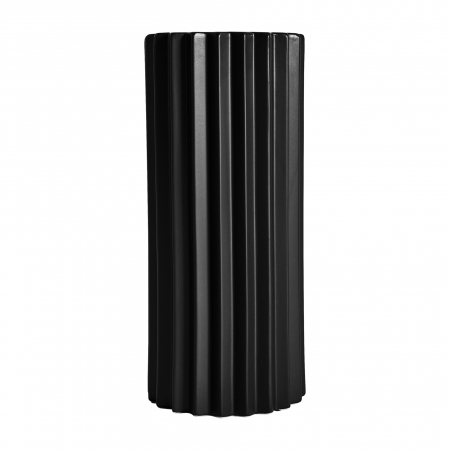 Vaze - Vaza plisata Art Deco ceramica neagra|Vaze decorative elegante