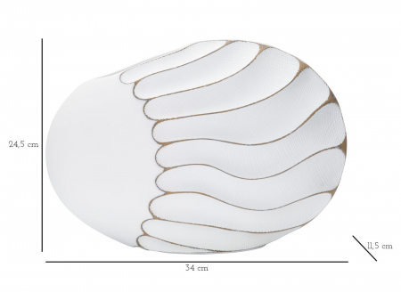 Vaza Decorativa Alba Cu Influente Naturale CreativDeco [6]