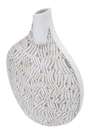 Vaza Alba Boho Chic Cu Motive Naturale CreativDeco [3]