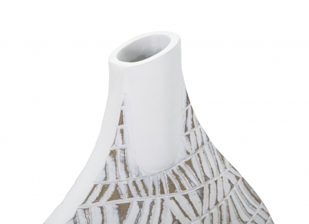 Vaza Alba Boho Chic Cu Motive Naturale CreativDeco [4]