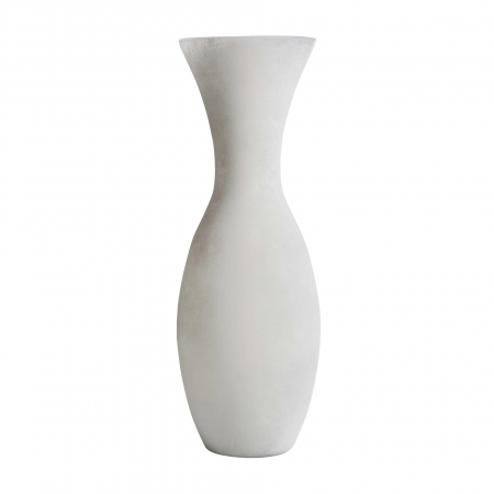 AIXEL - Vaza vintage sticla alba inalta|Vaze decorative statement
