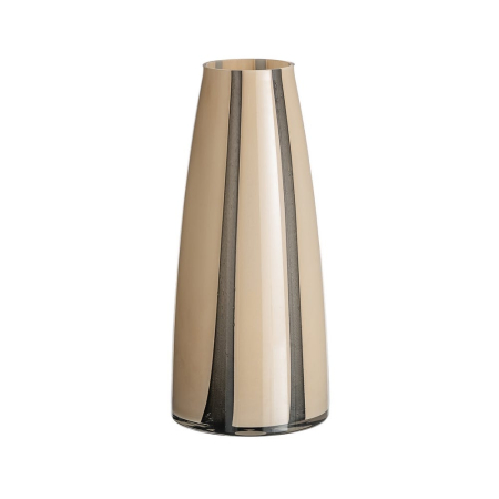 Obiecte decorative - Vaza din sticla conica cu finisaj metalizat auriu