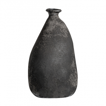 Vaze - Vaza cilindrica sticla neagra invechita|Vaze decorative moderne