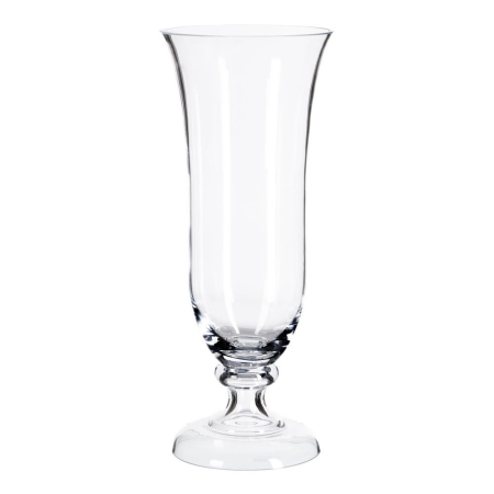 Obiecte decorative - Vază din sticlă transparentă cu formă de cupă și picior înalt
