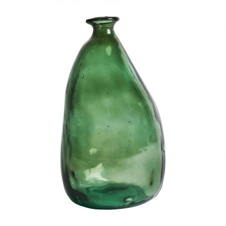 Vaze - Vaza rotunda sticla verde retro|Vaze vintage elegante