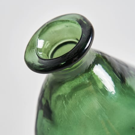 Vaza rotunda sticla verde retro|Vaze vintage elegante [1]
