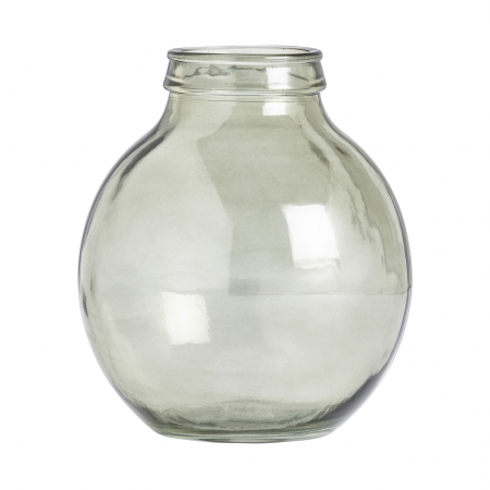 Vaze - Vaza rotunda sticla verde vintage|Vaze decorative retro
