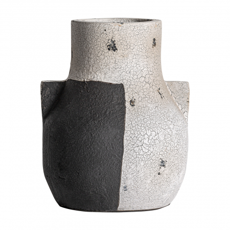 Vaze - Vaza contemporana teracota alb negru|Vaze decorative moderne