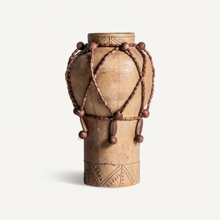 Vaze - Vaza cilindrica teracota maro|Vaze decorative rafinate