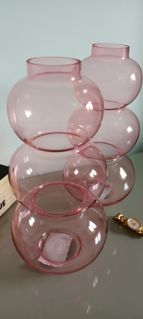 Vaza Globes, sticla roz, creativdeco.ro [5]