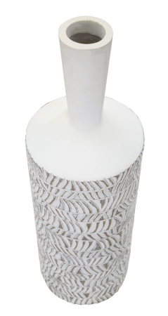 Vaza Boho Chic Alba Cu Linii Fluide CreativDeco [2]