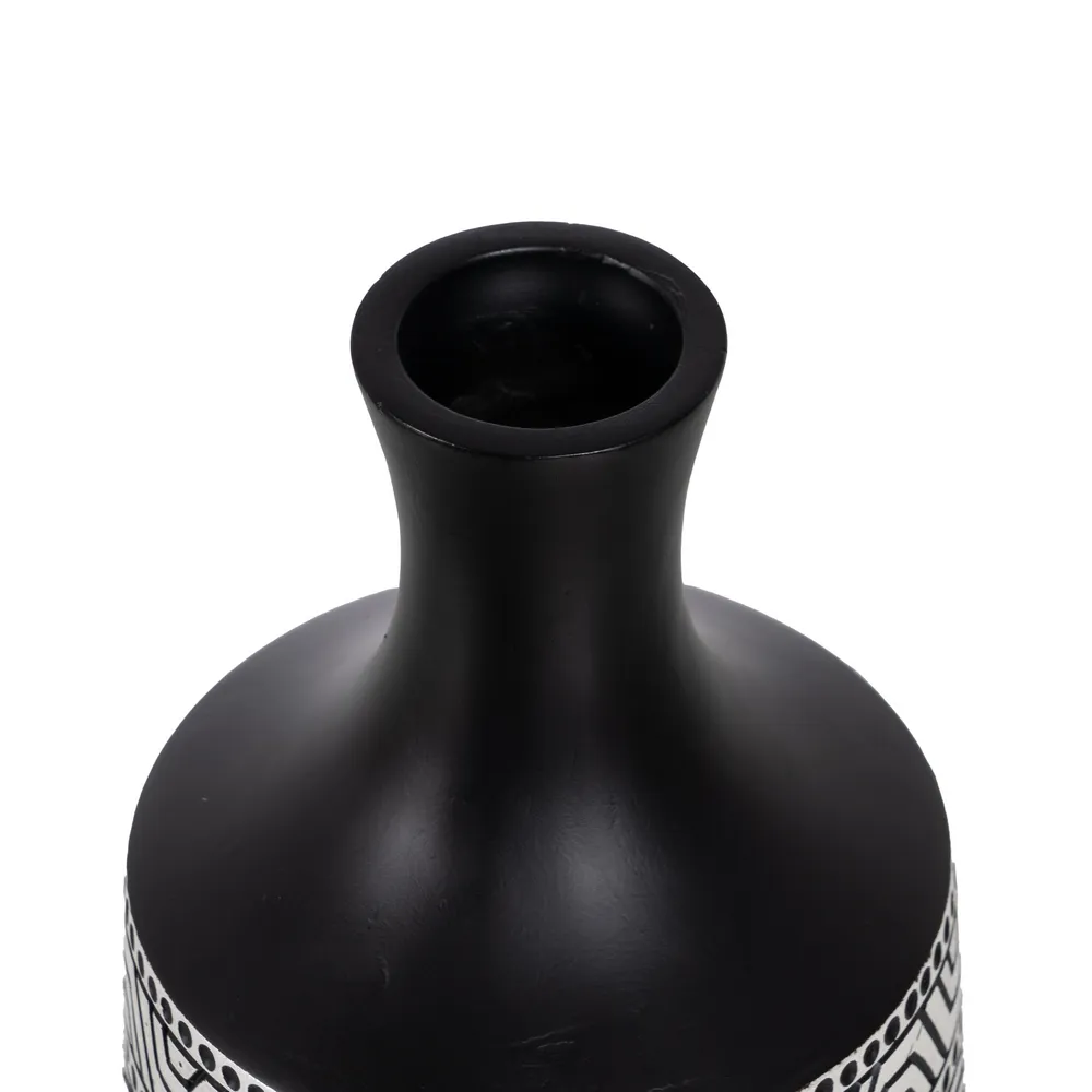 Vaza inalta Black White, rasina, alb negru [5]
