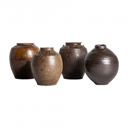Vaza unicat coloniala ceramica maro rotunda|Vaze decorative elegante [1]