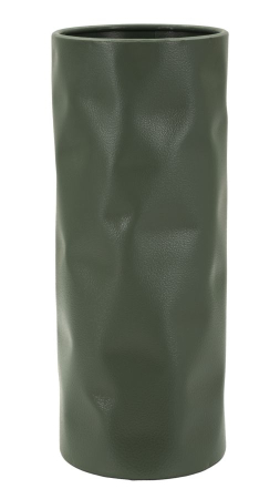 Vaze - Vază verde deschis din fier cu suprafață texturată neregulată, 30 cm