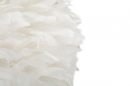 Veioza Abajur Alb cu Pene CreativDeco - Lampa de Masa Eleganta [4]