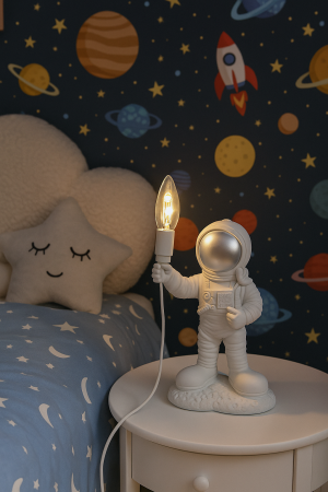 Veioza Astronaut, policompozit alb-creativdeco.ro [4]