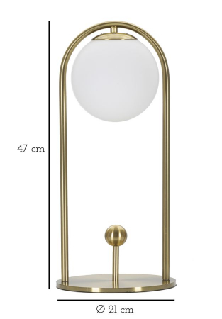 Lampa de masa Glamy Arc | Veioza cu abajur sferic CreativDeco [5]
