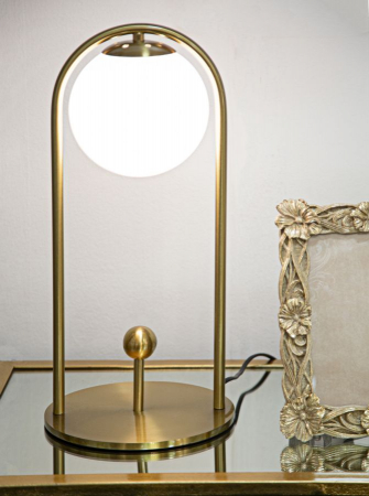 Lampa de masa Glamy Arc | Veioza cu abajur sferic CreativDeco [4]