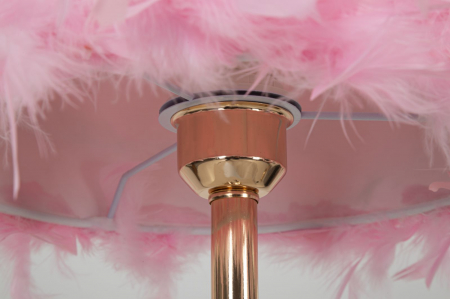 Veioza aurie pene roz | Lampa de masa romantica CreativDeco [2]