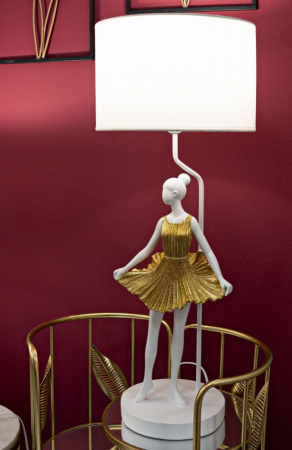 Veioza Balerina, Rasina, Alb Auriu - creativdeco.ro [5]