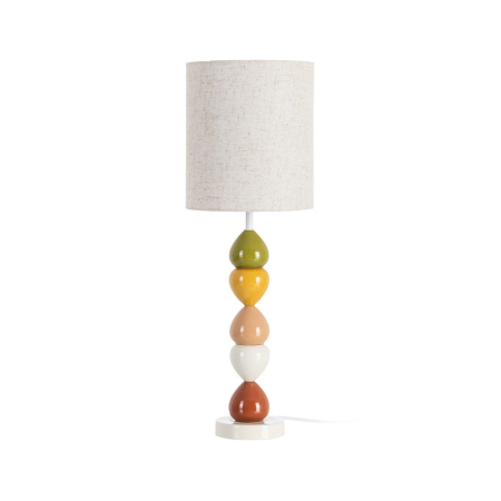 Veioză colorată cu bază ceramică și abajur textil – fotografie produs principal Colectia noua - Veioză colorată cu bază ceramică și abajur textil – fotografie produs principal