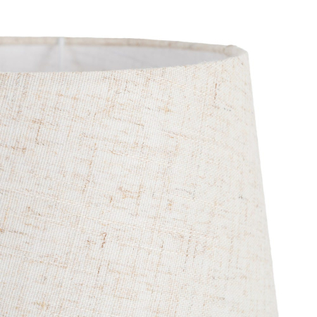 Veioză cu bază ceramică albă și abajur textil – fotografie produs principal [1]