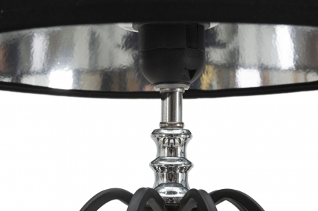Veioza Darcky, metal/textil, negru/argintiu, CreativDeco.ro [2]