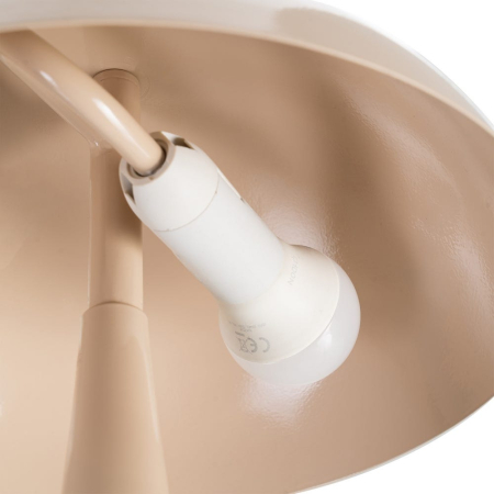 Veioză de masă din metal bej cu abajur hemisferic – fotografie produs principal [4]