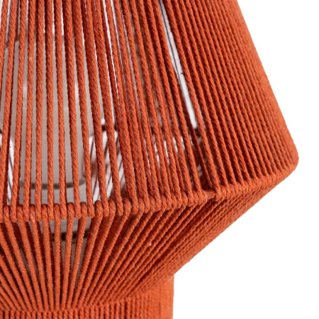 Veioză de masă din sfoară de hârtie teracotă și metal – fotografie produs principal [2]