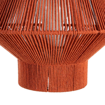 Veioză de masă din sfoară de hârtie teracotă și metal – fotografie produs principal [3]