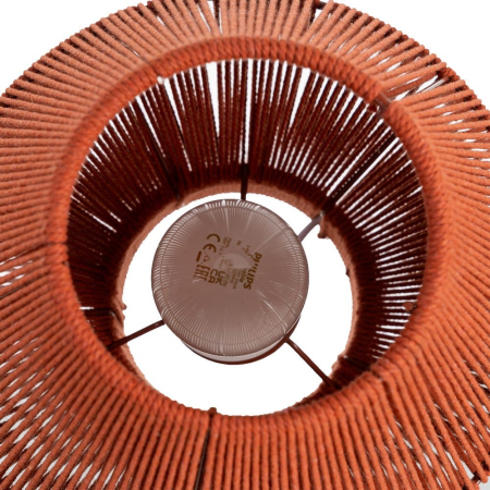 Veioză de masă din sfoară de hârtie teracotă și metal – fotografie produs principal [4]