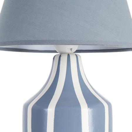 Veioză din ceramică albastră cu abajur textil conic – fotografie produs principal [2]