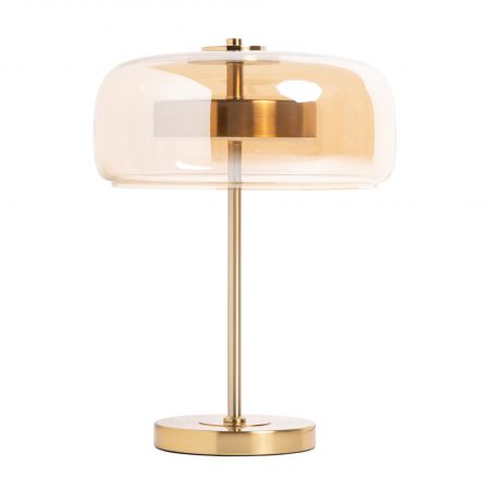 Veioza Art Deco aurie cu acrilic si cristal|Veioze rafinate Veioze, Lampi de Birou - Veioza Art Deco aurie cu acrilic si cristal|Veioze rafinate