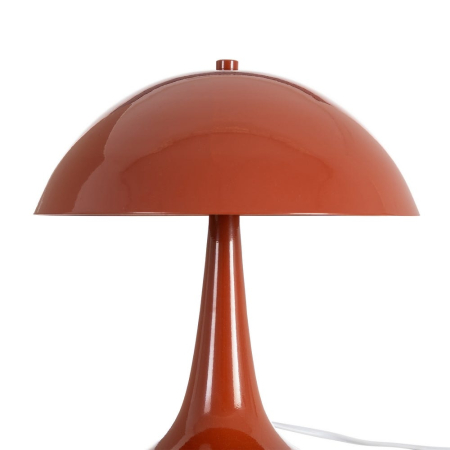 Veioză din metal cărămiziu cu abajur în formă de ciupercă – fotografie produs principal [2]