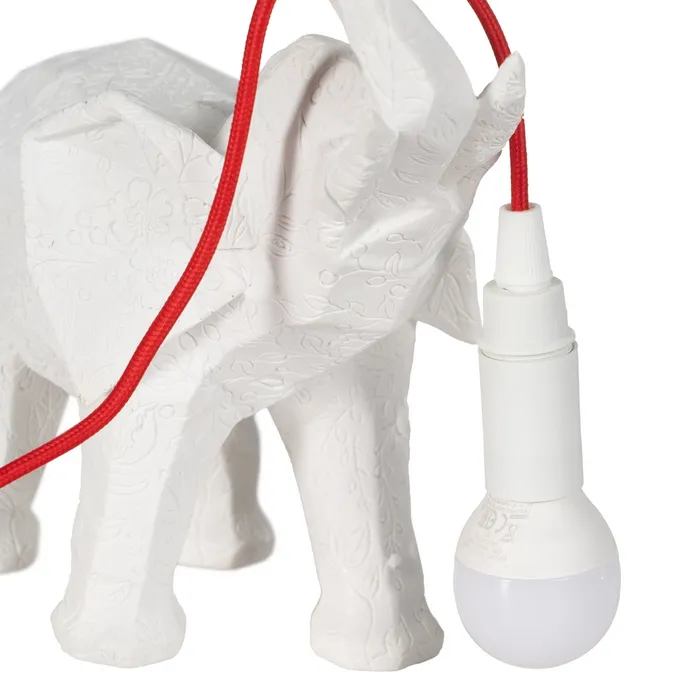 Veioza Elefant Alb, Polirasina - creativdeco.ro [1]