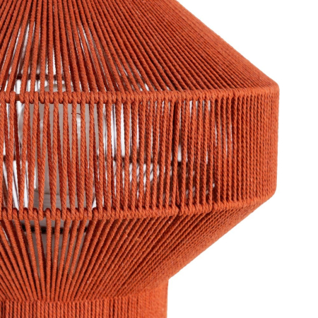 Veioză geometrică din sfoară de hârtie teracotă pe structură metalică – fotografie produs principal [2]