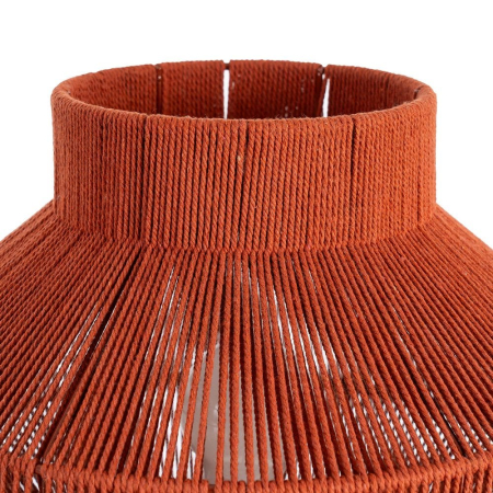 Veioză geometrică din sfoară de hârtie teracotă pe structură metalică – fotografie produs principal [1]