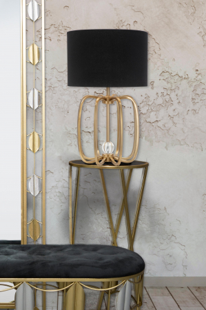 Veioza Glam Ball, metal/poliester, negru/auriu [1]