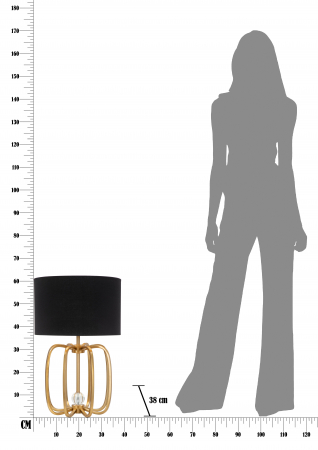 Veioza Glam Ball, metal/poliester, negru/auriu [6]