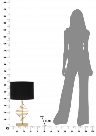 Veioza Glam Sticky, auriu/negru, fier/poliester [8]