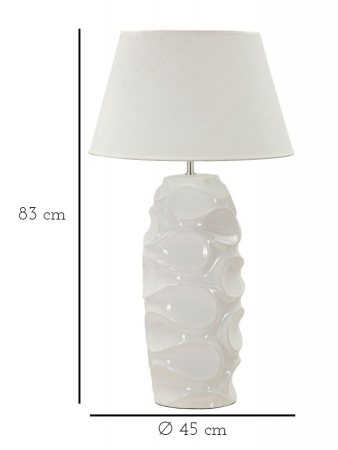 Veioza ceramica alba inalta CreativDeco [5]