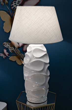 Veioza ceramica alba inalta CreativDeco [4]