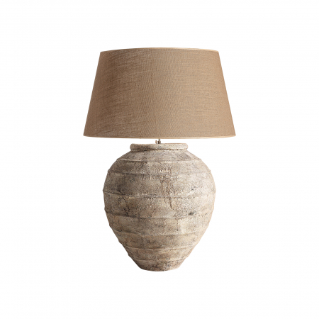 Stil de design - Veioza inalta provensala ceramica bej|Veiozele decorative rustice