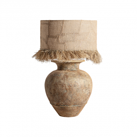 Stil de design - Veioza inalta vintage ceramica maro|Veiozele decorative rustice