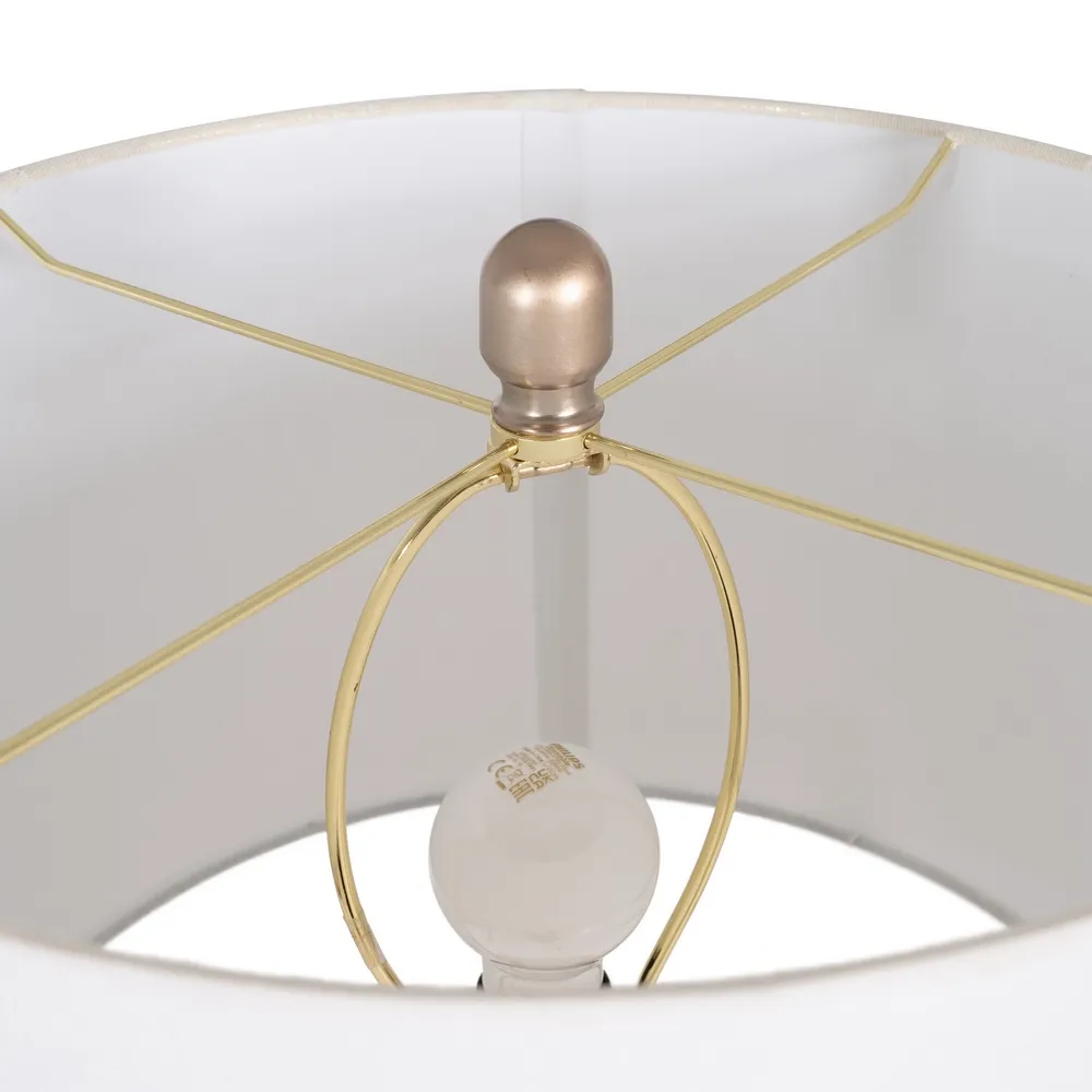 Veioza Living de Design Alb-Auriu din Ceramică și Metal - creativdeco.ro [6]