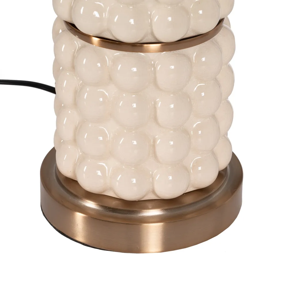 Veioza Living de Design Alb-Auriu din Ceramică și Metal - creativdeco.ro [5]