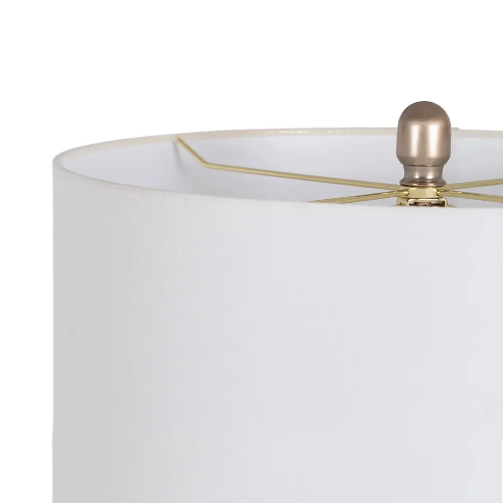 Veioza Living de Design Alb-Auriu din Ceramică și Metal - creativdeco.ro [1]