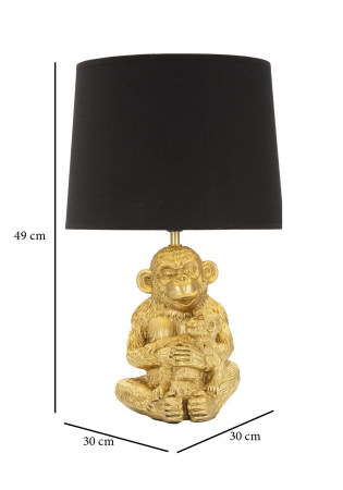 Veioza Monkey, rasina/textil/metal, auriu/negru, Mauro Ferretti [5]