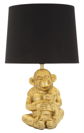 Veioza Monkey, rasina/textil/metal, auriu/negru, Mauro Ferretti