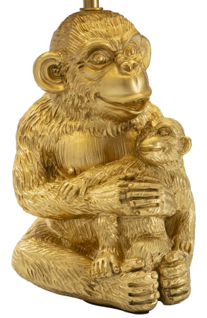 Veioza Monkey, rasina/textil/metal, auriu/negru, Mauro Ferretti [1]
